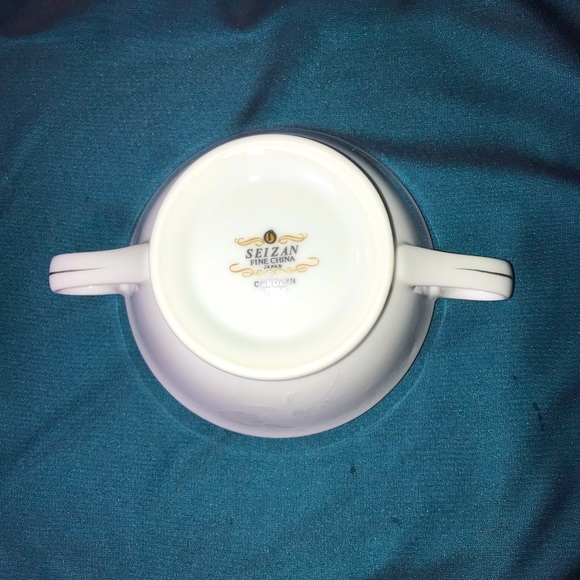 “Carolyn” (with ring) sugar bowl & lid by SEIZAN #7906 fine china Made in Japan - Picture 7 of 10